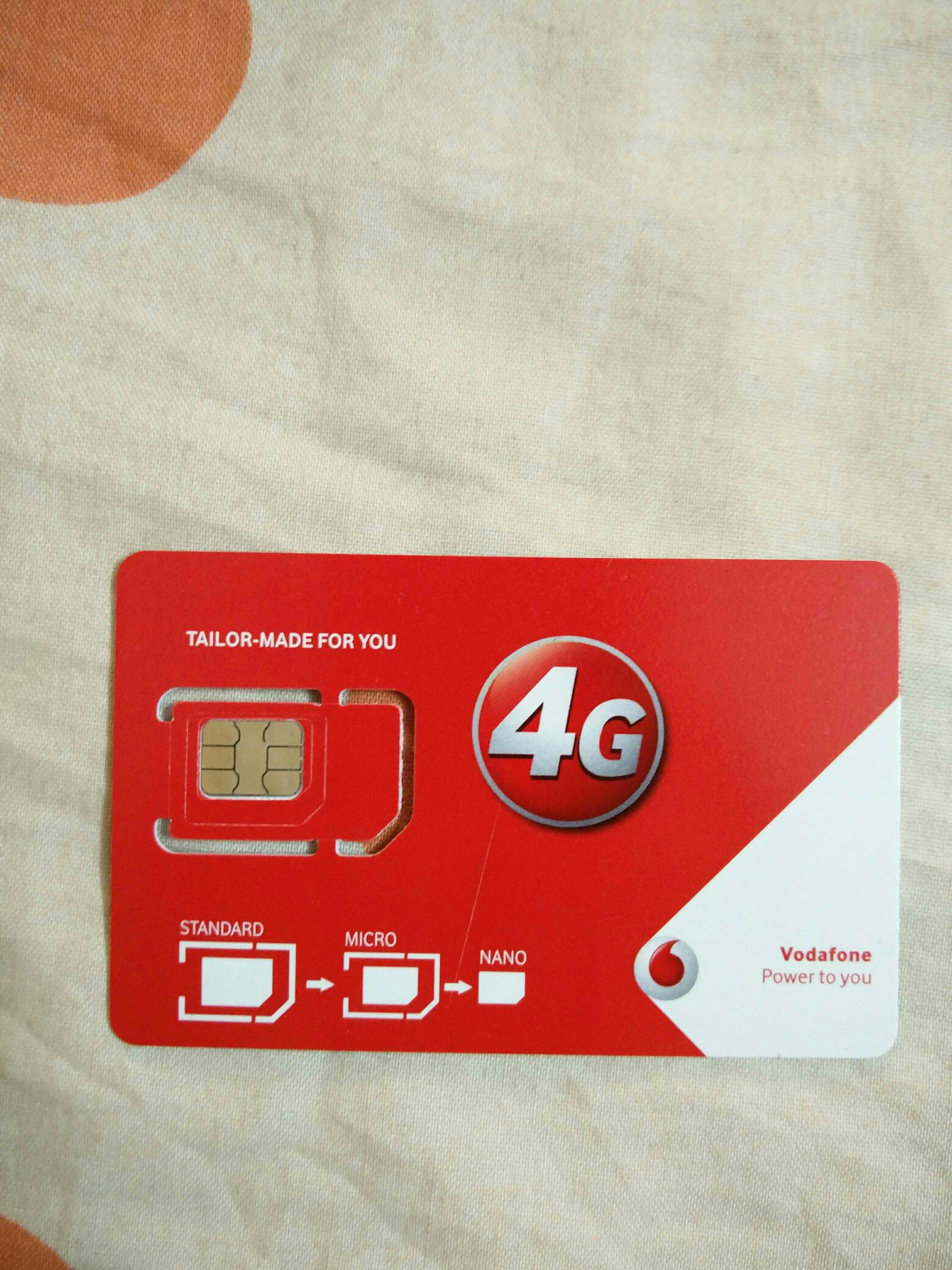 Vodafone 4g sim