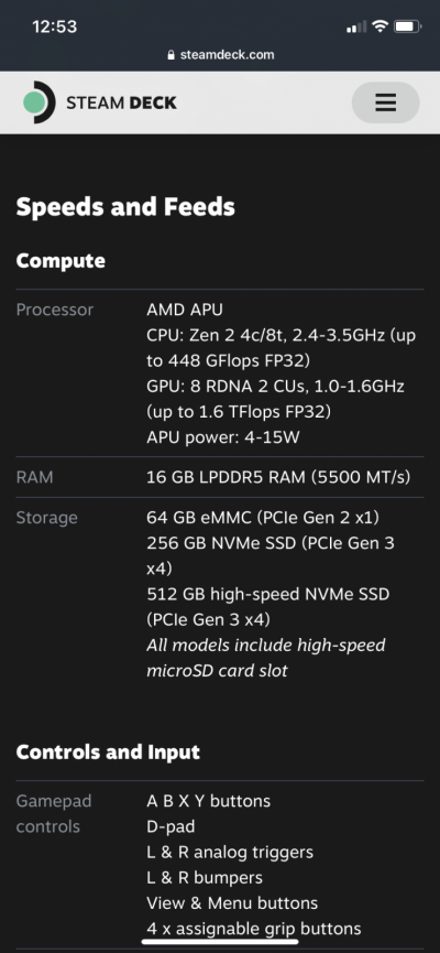 Valve Steam Deck 64GB eMMC