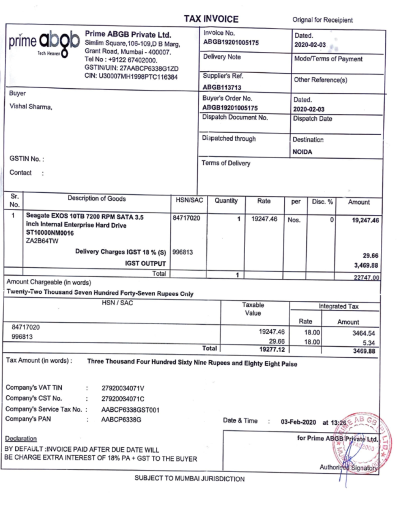 Seagate 10TB ZA2B64TW Invoice.png