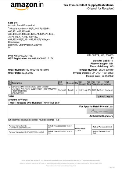 Corsair CX450M invoice for tE.jpg