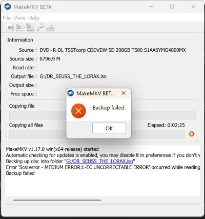 MakeMKV Backup failed Error - 18 Jan 2025.jpg