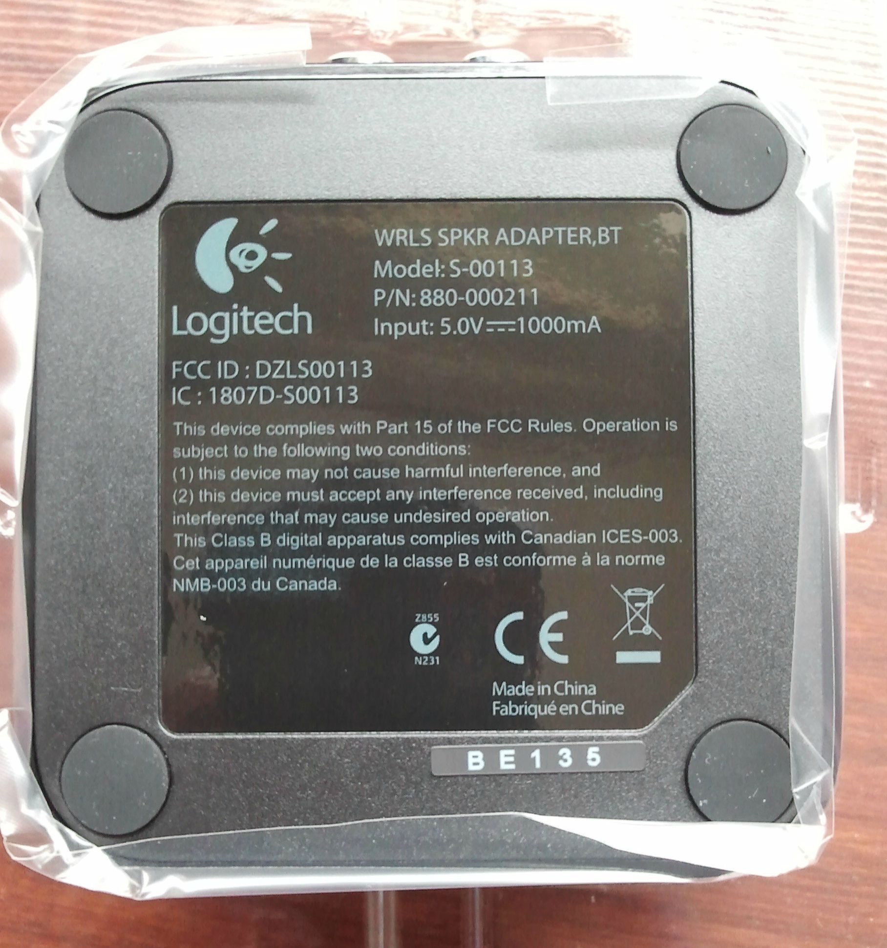 Logitech S-00113 Bluetooth Wireless Speaker Adapter