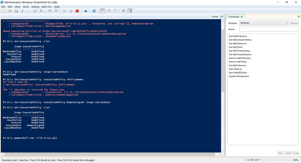 Help with Running a ps1 Powershell script on Windows 10 to Fix Windows ...