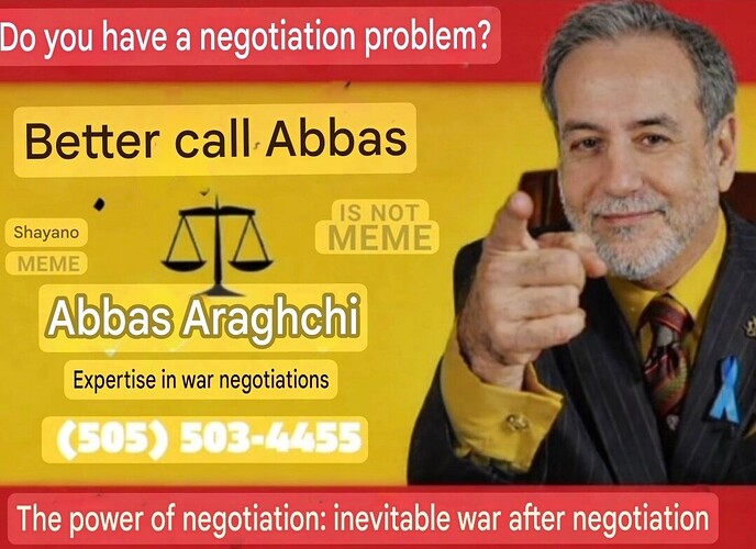 Better call abbas aragchi