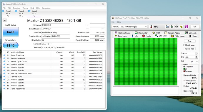 Maxtor Z1 Test