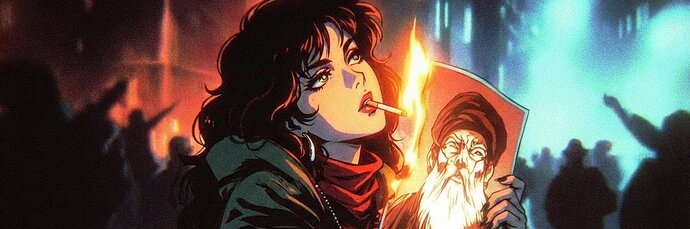 Iranian woman smoking