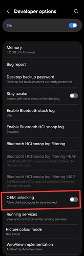 OneUI 7 Bootloader unlocking