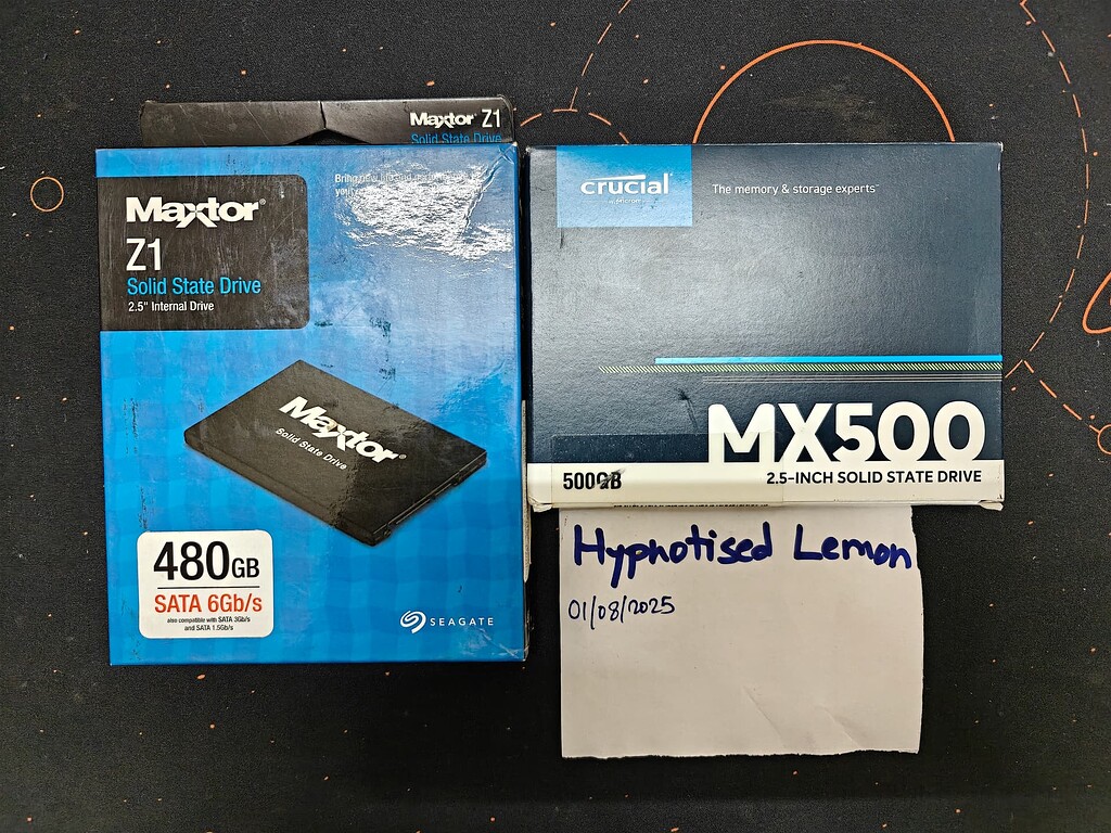 WTS] Crucial MX500 500GB, Seagate Maxtor Z1 (480GB), SK