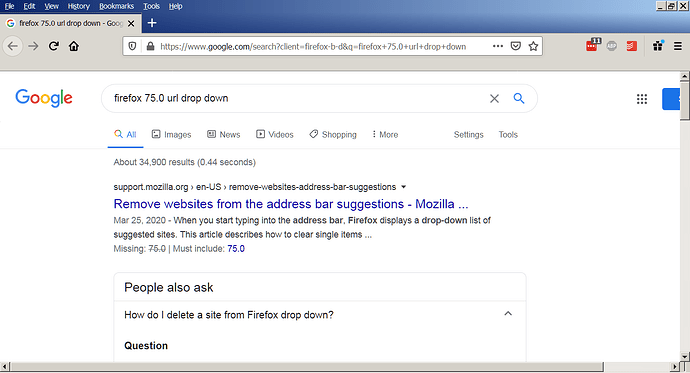 FIREFOX 75.0 64 bit url drop down gone.png