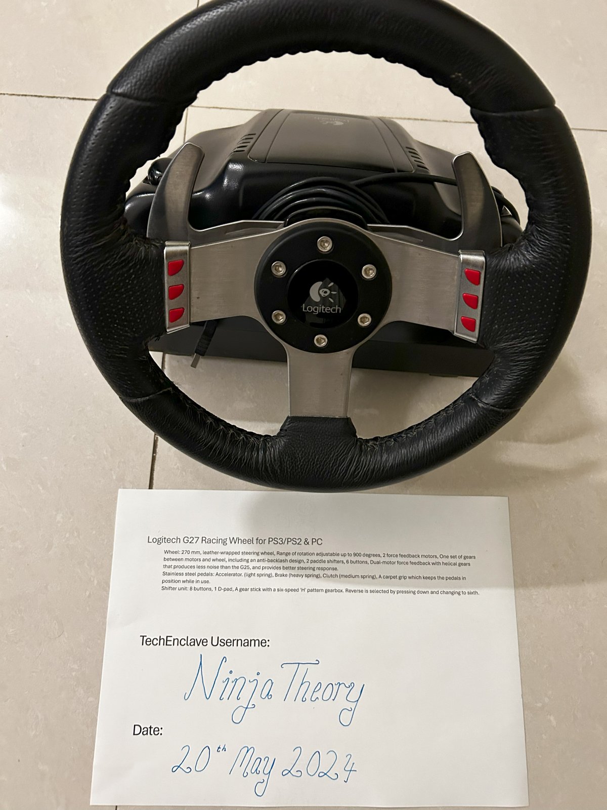 Logitech G27 Racing Wheel PS3/PS2/PC - Closed Market Listings